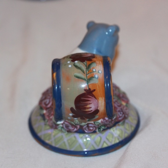 4 Ceramic Painted PIG Napkin Holders Hand Painted - Picture 3 of 5